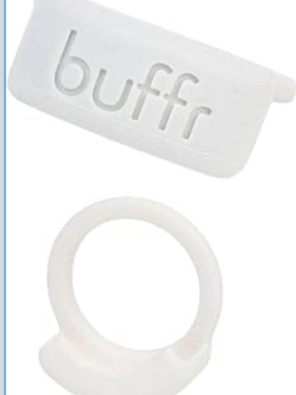 Buffr White Silicone Wearable Ring - size 10